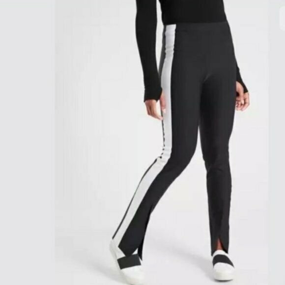 Athleta Interstellar Tight Color Block Black Women Size 2 Work Travel Commute - Picture 2 of 11